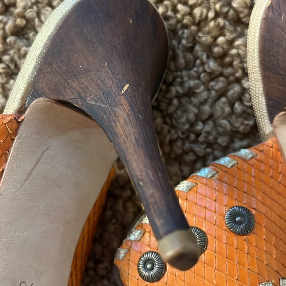 Giuseppe Zanotti Orange Woven Women's Sandals - Picture 7 of 10